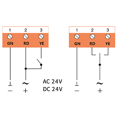 开/关/三线接线图
